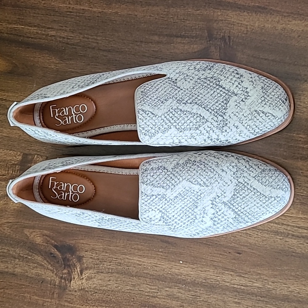 Franco Sarto Snakeskin Print Loafers